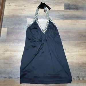 Bcbg maxazria NWT black mini cocktail club open back dress